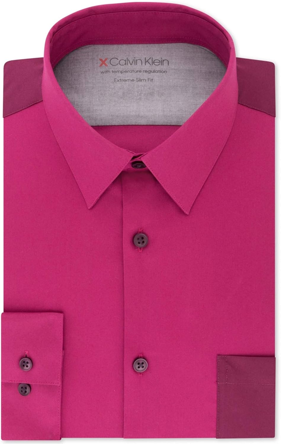 calvin klein burgundy dress shirt