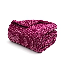 YnM Velvet Weighted Blanket, Handmade Chunky