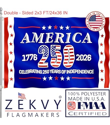 Amazon.com : ZEKVY 250 Anniversary USA Flag 2x3 Made in USA