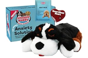 Snuggle Puppy Heartbeat Dog Toy for Puppies, Real-Feel Heartbeat, Calming Sleep Aid and Crate Training Comfort Toy with Heat 