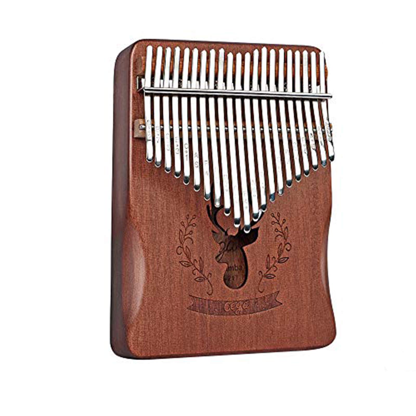 Dripex Kalimba 21 Keys Thumb Piano with Study Instruction and Tune Hammer, Finger Marimba Instrument for Music Lover Beginners(Mahogany)