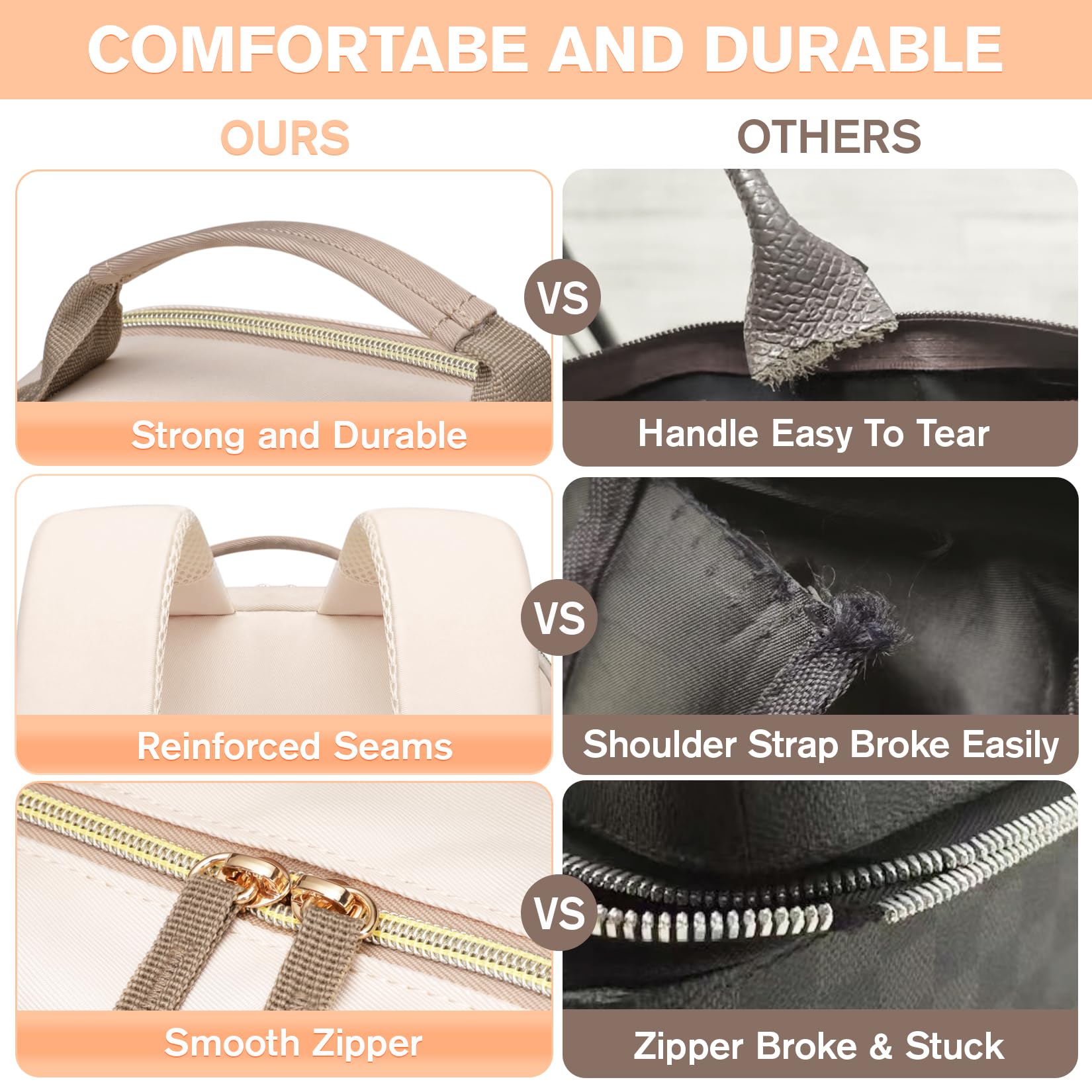 VNINE Laptop Backpack for Women College Backpacks Laptop Bookbag carry on Laptop Bag for Adult Women with Computer Bags Laptop Compartment