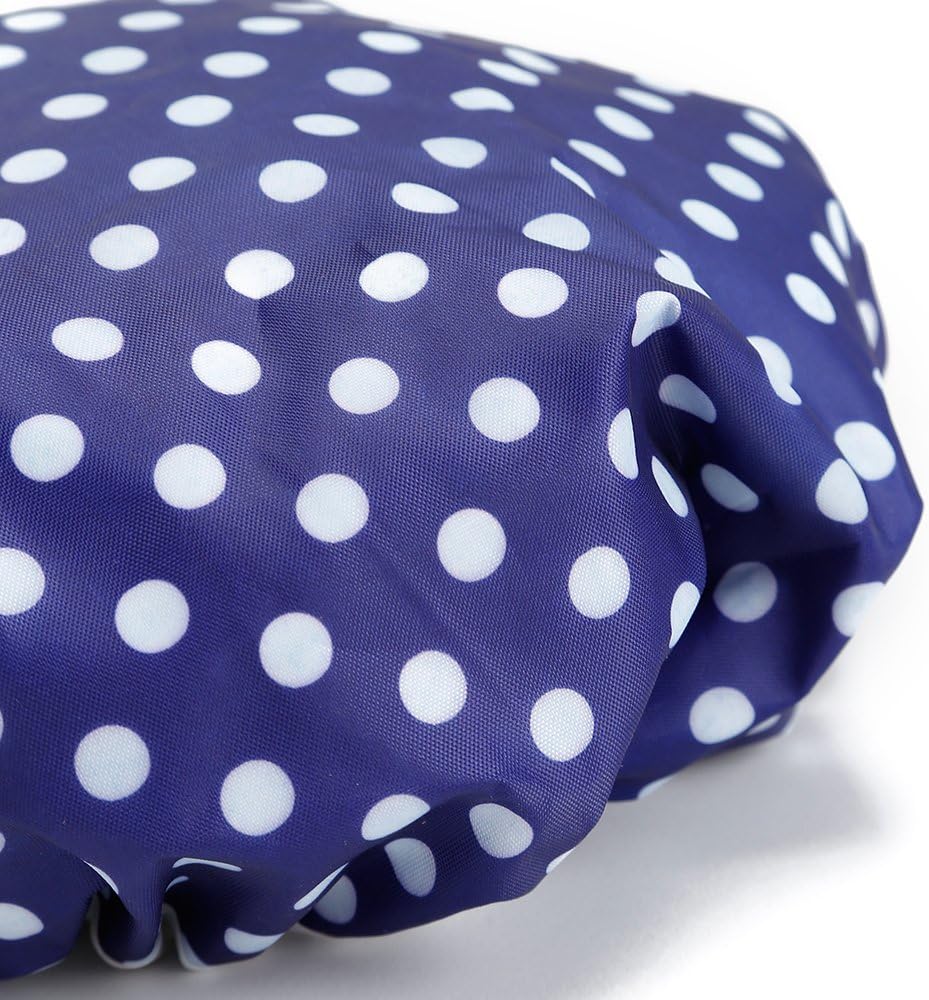 Eslite Waterproof Double Layers Shower Caps for Women, (Dark Blue): Home & Kitchen