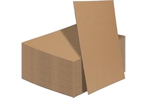 Calenzana 9x12 Corrugated Cardboard Sheets Set of 50, Flat Card Boards Inserts for Crafts, Packing, Shipping, Moving, Mailing