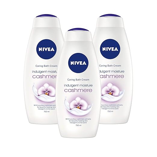 Nivea Bath Cream Body Wash, Indulgent Moisture Cashmere