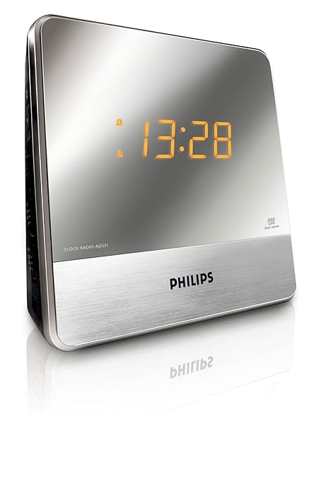 title=Philips AJ3231 Radiosveglia con Sintonizzatore FM, Allarme Doppio, Luminosità