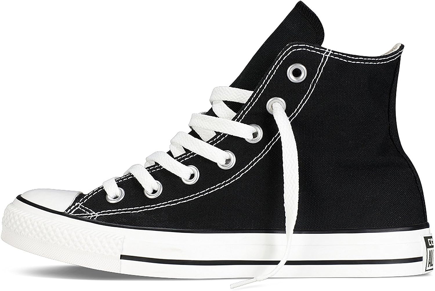 black hi top converse size 4