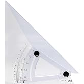 ALVIN 8-Inch Computing Trig-Scale Adjustable Triangle (ANLX708K), 8 inches | Rise and slope graduations for calculating angles, thumbscrew locks the setting, clear acrylic for aligning drawing lines