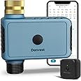 Denvest WiFi Water Timer with Brass Inlet, 1 Zone Smart Hose Timer, Sprinkler Timer for Garden Faucet, APP Remote Control Via 2.4Ghz WiFi, Voice Function Work with Alexa and Google Assistant, Blue