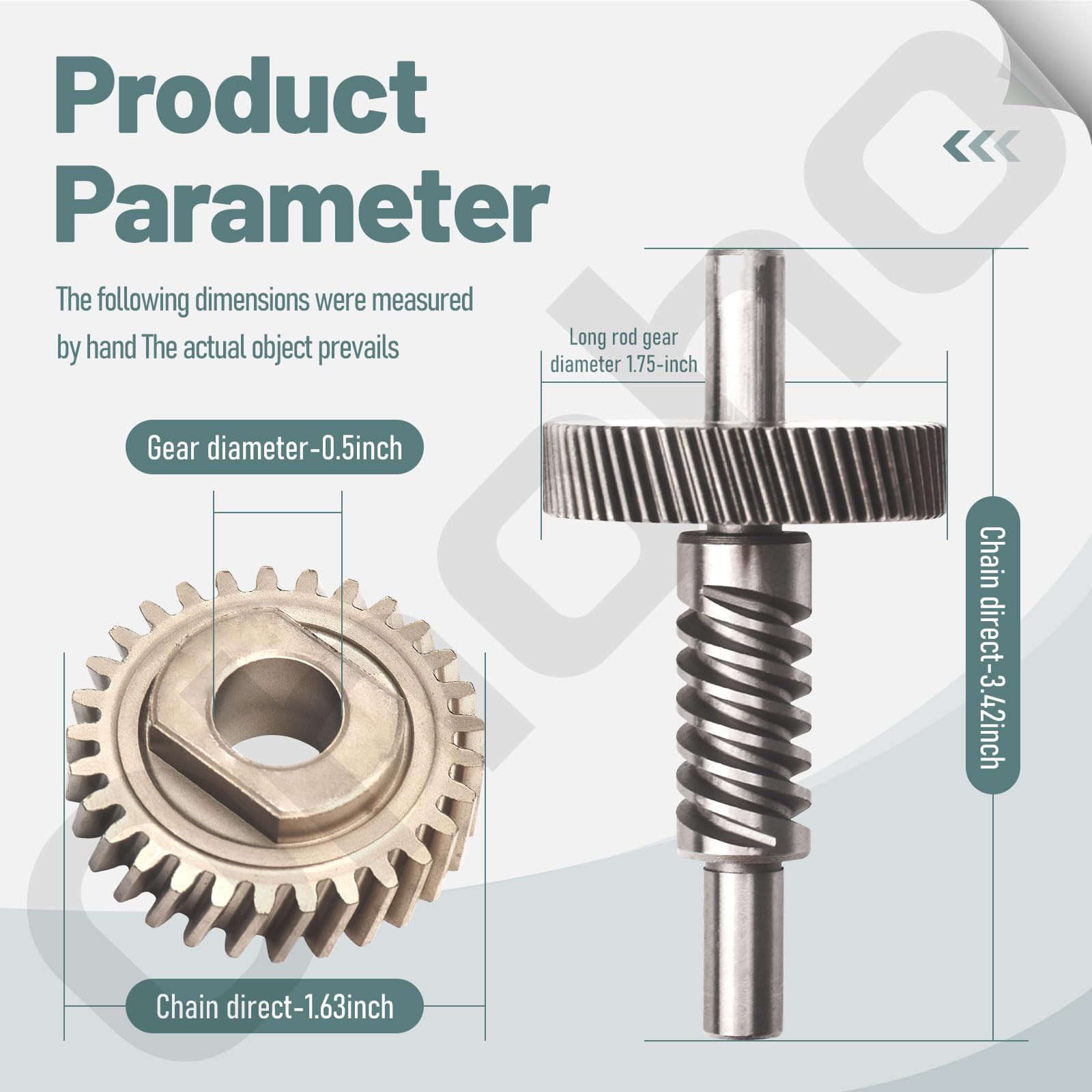9706529 W11086780 9709231 WP9709231 Worm Gear - by Ohoho - Compatible with Whirlpool/Kitchenaid 5QT & 6QT Stand Mixer Replacement Parts - with Snap Ring & 1.8 Oz Grease & 9703445 Thrust Bearing