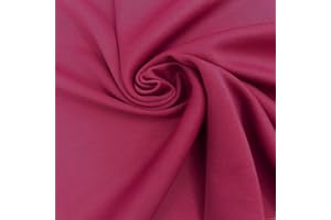 Texco Inc 60" Wide Solid Interlock Lining 100% Polyester Knit 2 Way Stretch/Apparel, Home/DIY Fabric, Party Decoration, Romance #168 1 Yard