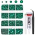 qiipii Jade Green Resin Crystal Rhinestones w B7000 Jewelry Glue for Bedazzling Crafting 2-6mm Moss Green Flatback Stones Dia