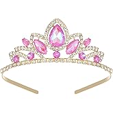 SWEETV Princess Tiara for Little Girls,Tiara Crown Headband Birthday Party Prom Costume Accessories Gift Toddler Kids Baby