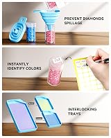 ARTDOT 60 Slots Diamond Painting Storage Box Kit Pink 101pcs Tools view 3