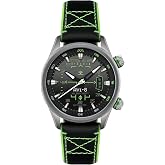 AVI-8 Men's 44mm Hawker Harrier HUD Automatic Watch with Rubber/Leather Strap AV-4117