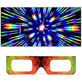 GloFX Paper Cardboard Diffraction Glasses – Geometric Rainbow (10 Pack)