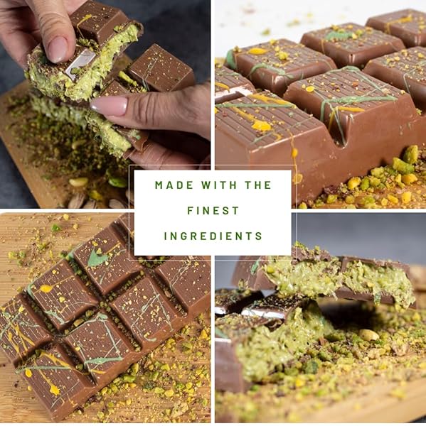 DUBAI CHOCOLATE BAR PISTACHIO AND CRISPY KATAIFI FILLED 7 OZ, HANDMADE LUXURY DUBAI CHOCOLATE WITH KNAFEH, FRESH DAILY PRODUCTION, PERFECT FOR GIFTING