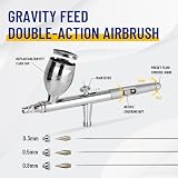 Fengda FE-183K Precision Dual Action Airbrush Set 0.3/0.5/0.8mm Gravity Feed view 2