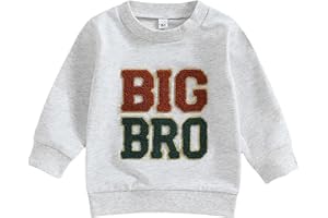 Toddler Girls Big Sister Sweatshirt Little Sis Matching Outfit Baby Boy Brother Long Sleeve T Shirt Tops Lil BRO Tees Clothes