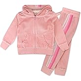 HonestBaby Velour Pullover Hoodie and Zip Front Sweatshirt and Jogger Sweatpants Set Baby, Toddler, Boys, Girls
