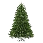 Aovotreena 6.5ft Unlit Christmas Tree 1470 PVC Tips for Holiday Party Decor | Realistic Dunhill Fir Xmas Tree,Foldable Metal Stand,Hinged Design,Easy Assembly,For Home, Office,School Decoration