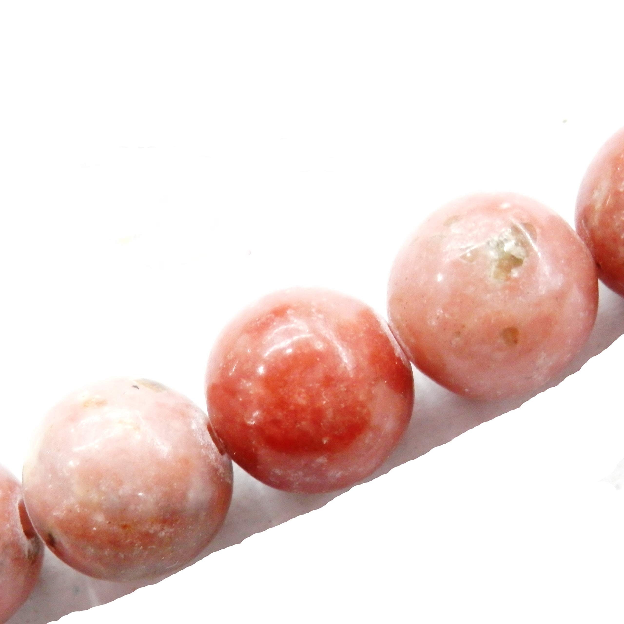 Fukugems Gemstone Beads for Jewelry Making, Sold per Bag 5 Strands Inside (Plum Blossom Jasper, 10mm)