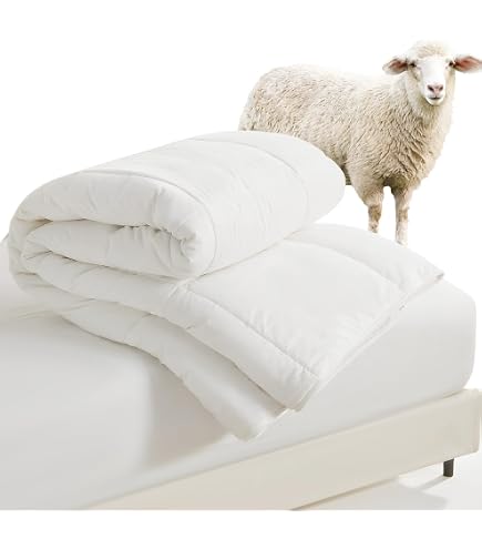 Continental Bedding Wool & Down Alternative Comforter - Queen Size, 86x86 Inches, 42oz Fill, 300TC Cotton - View #12