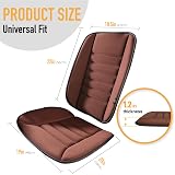 kingphenix Car Seat Cushion with Back Support Pillow Brown Memory Foam view 7