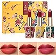 Catkin Carving Lipstick Set Matte Red Orange Long Lasting Moisturizing Lip Stick Makeup Gift (SUMMER PALACE)