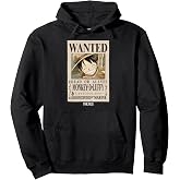 One Piece Anime Monkey D. Luffy Wanted Poster Pullover Hoodie