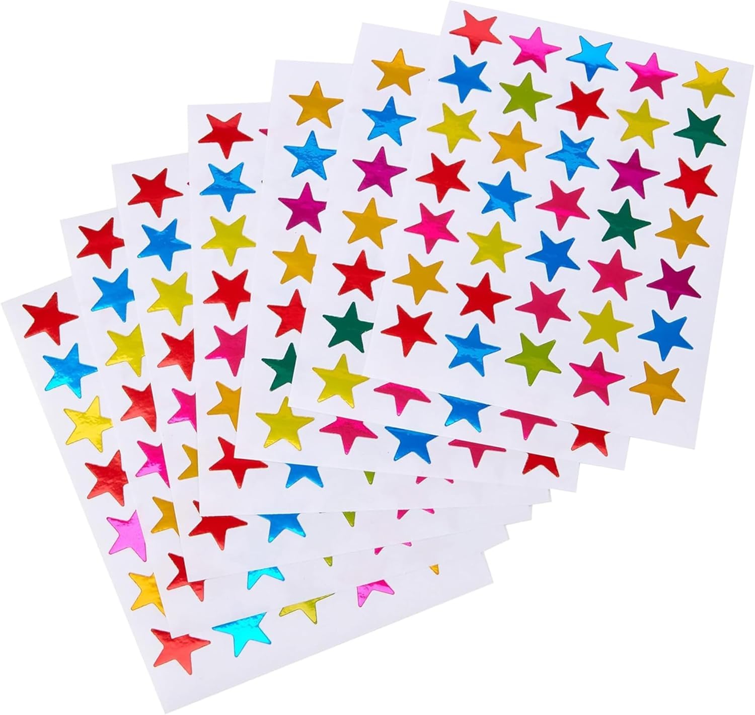 100 Coloured Stars School Teacher Office Merit Reward Sticker Self Adhesive