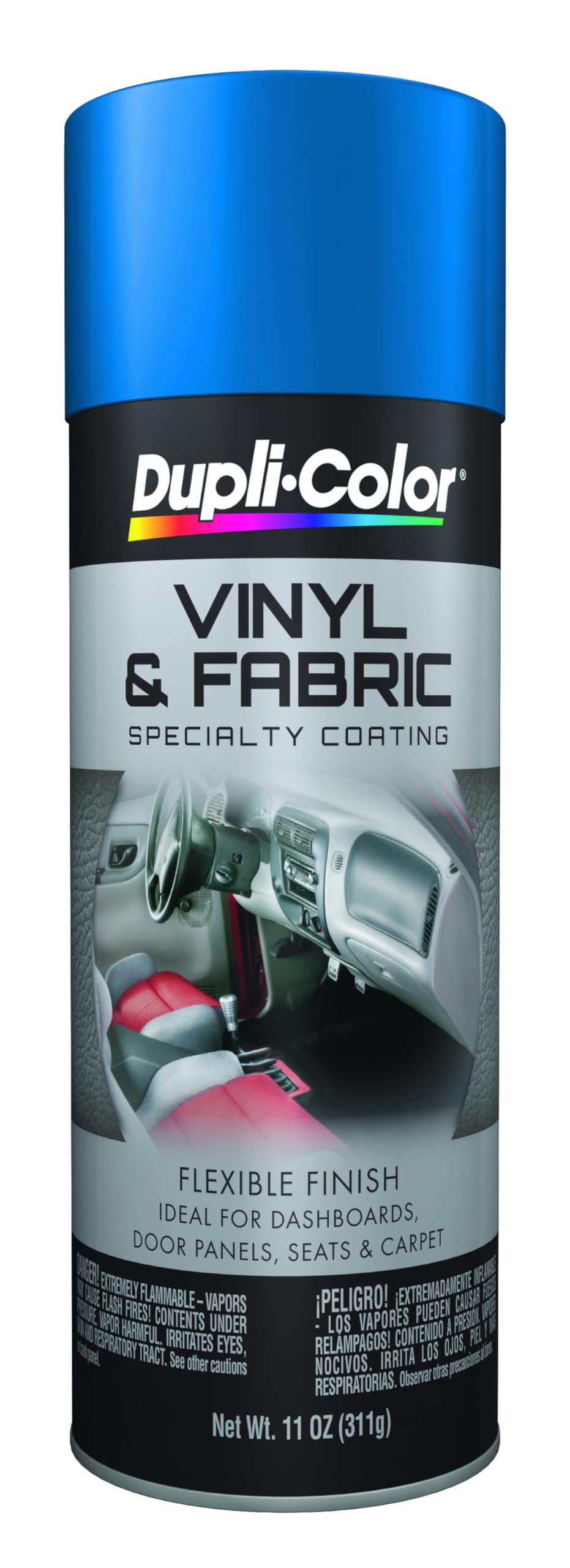 Dupli-Color HVP102 Pintura en aerosol para revestimiento de vinilo y tela - Azul - Lata de aerosol de 11 oz