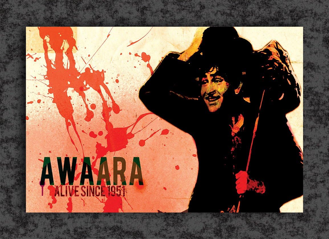 Tamatina Old Hindi Movies Poster - Raj Kapoor - Awara - Vintage Movie - Vintage Poster