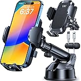 [2024 Upgrade 80LBS Strong Suction]YRU Car Phone Holder Mount,[Bumpy Road Stable]Dashboard Cell Phone Holder for Car Air Vent