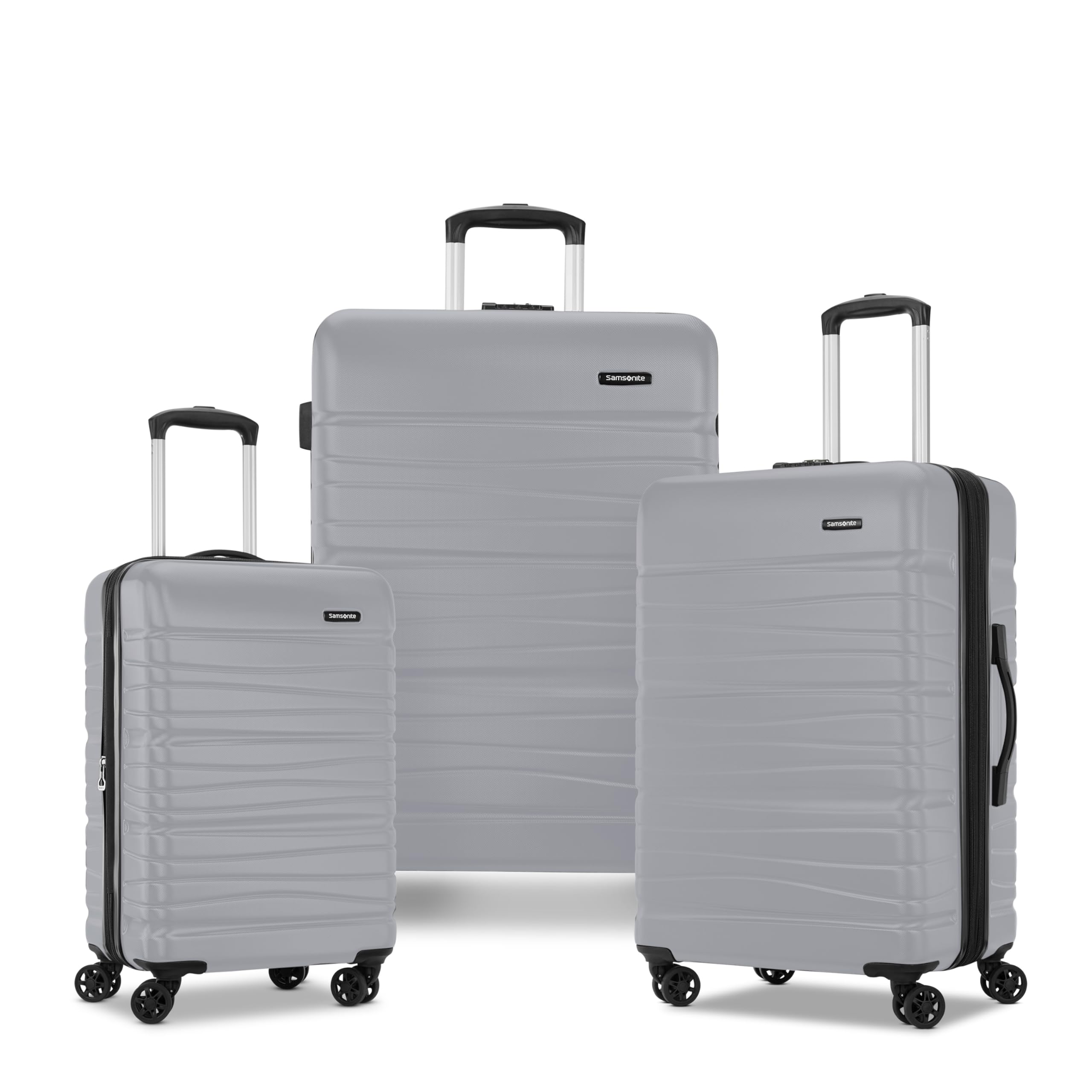 Photo 1 of Samsonite Evolve SE Hardside Expandable Luggage with Double Spinner Wheels, Titanium, 3PC Set (CO/M/L)