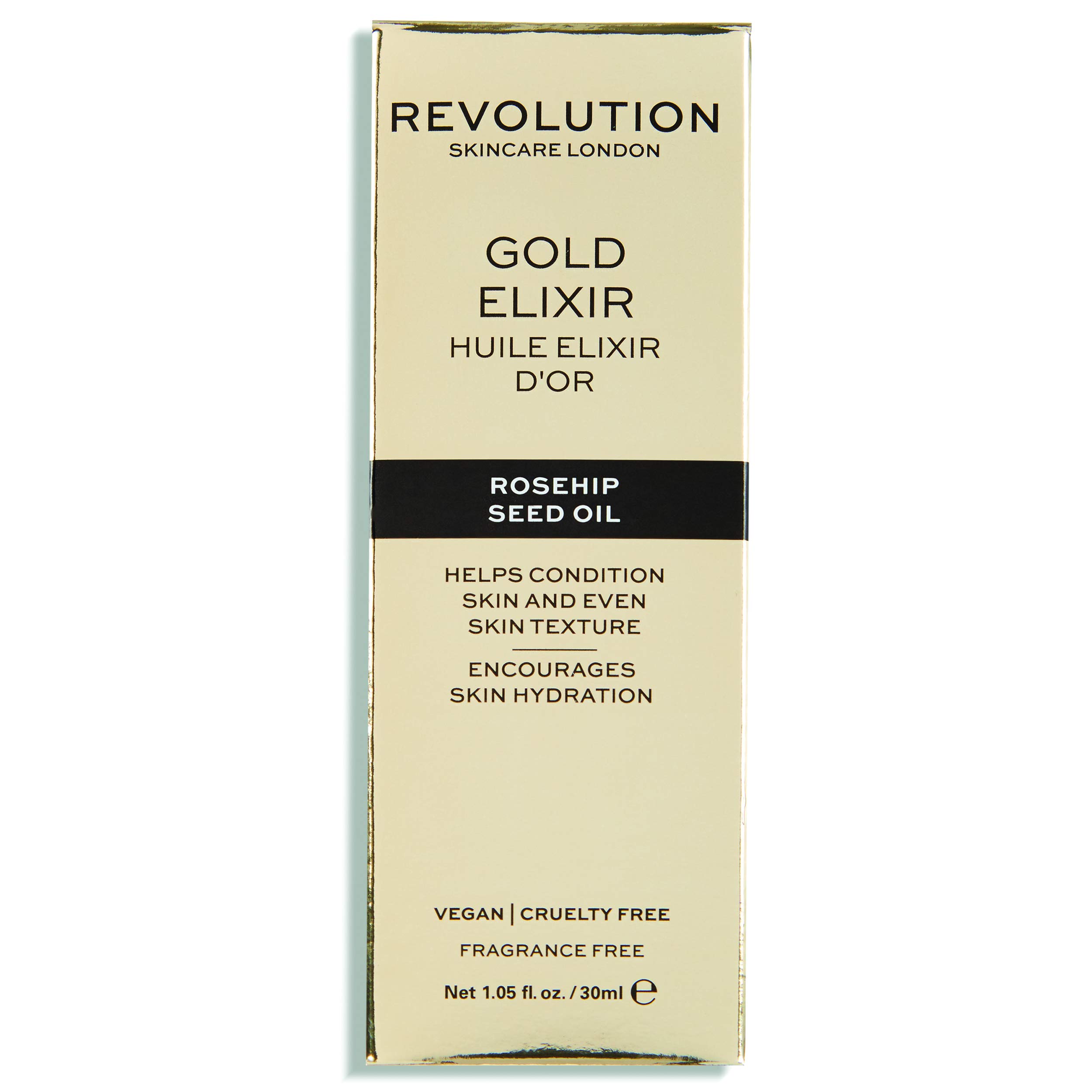 Revolution Beauty London Skincare, Gold and Rosehip Seed Oil Nourishing, Oil, 30ml