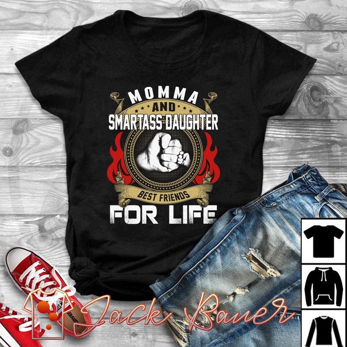 Happy Mother's Day Momma And Smartass Daughter-best Friends For Life Tshirt Long T-shirt 