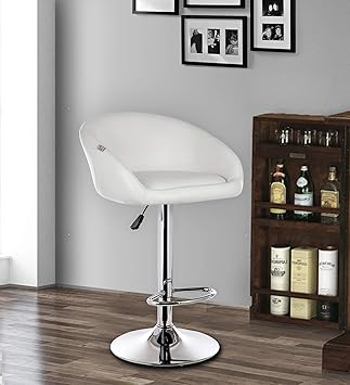 MBTC Judith Office Bar Stool Chair in White