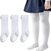 Marchare Baby Girls Tights Thick Cotton Solid Leggings Winter Warm Stockings With Non Slip Grips