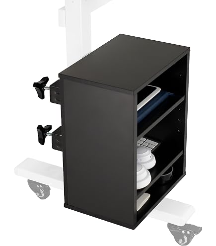 Juyphexlon 2-Shelf Industrial Desk Organizer - 80cm/31.5in Steel & Wood Pegboard Workstation Shelf