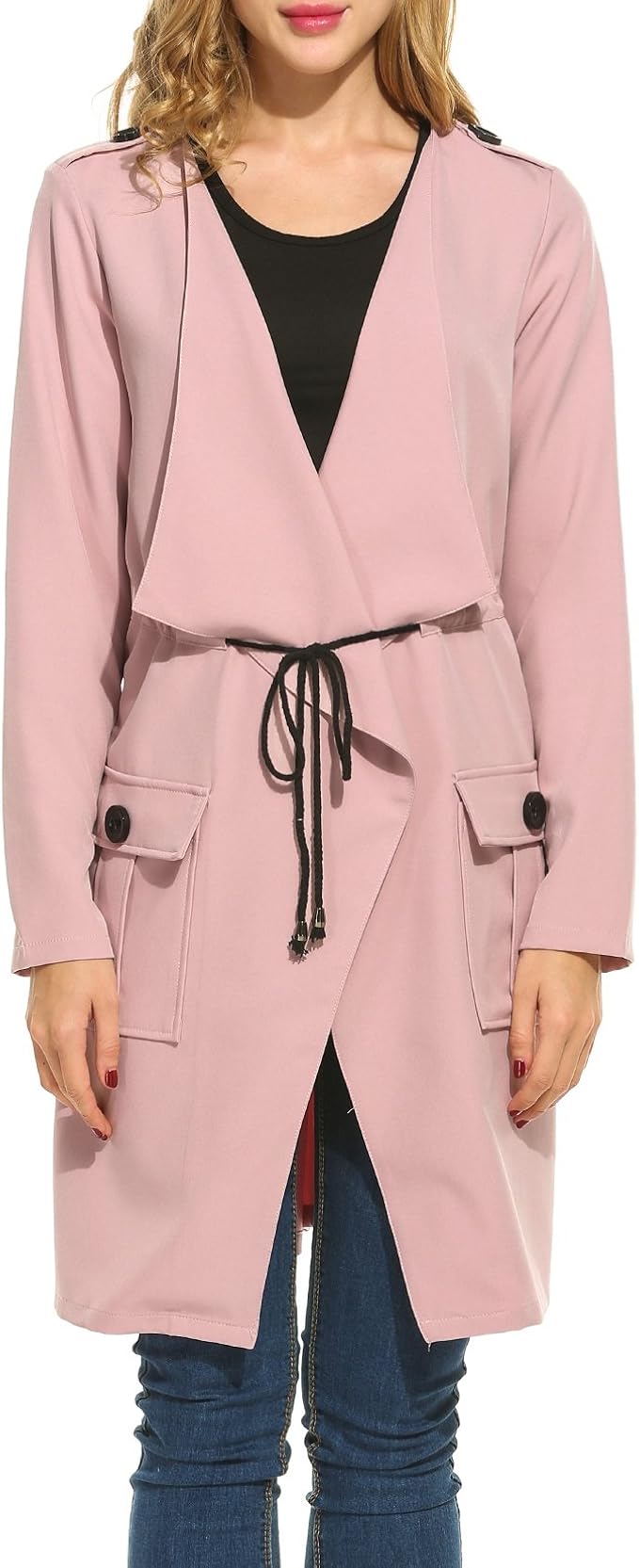 plus size pink trench coat