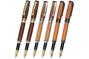 Legacy Woodturning Classic Fountain Pen Kit - Variety, 6 Pack, Includes 2 each of Gold, Chrome, Gun Metal