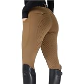 FitsT4 Sports Women's Horse Riding Pants Full Seat Equestrian Breeches High Waist Horseback Riding Tights with Pockets