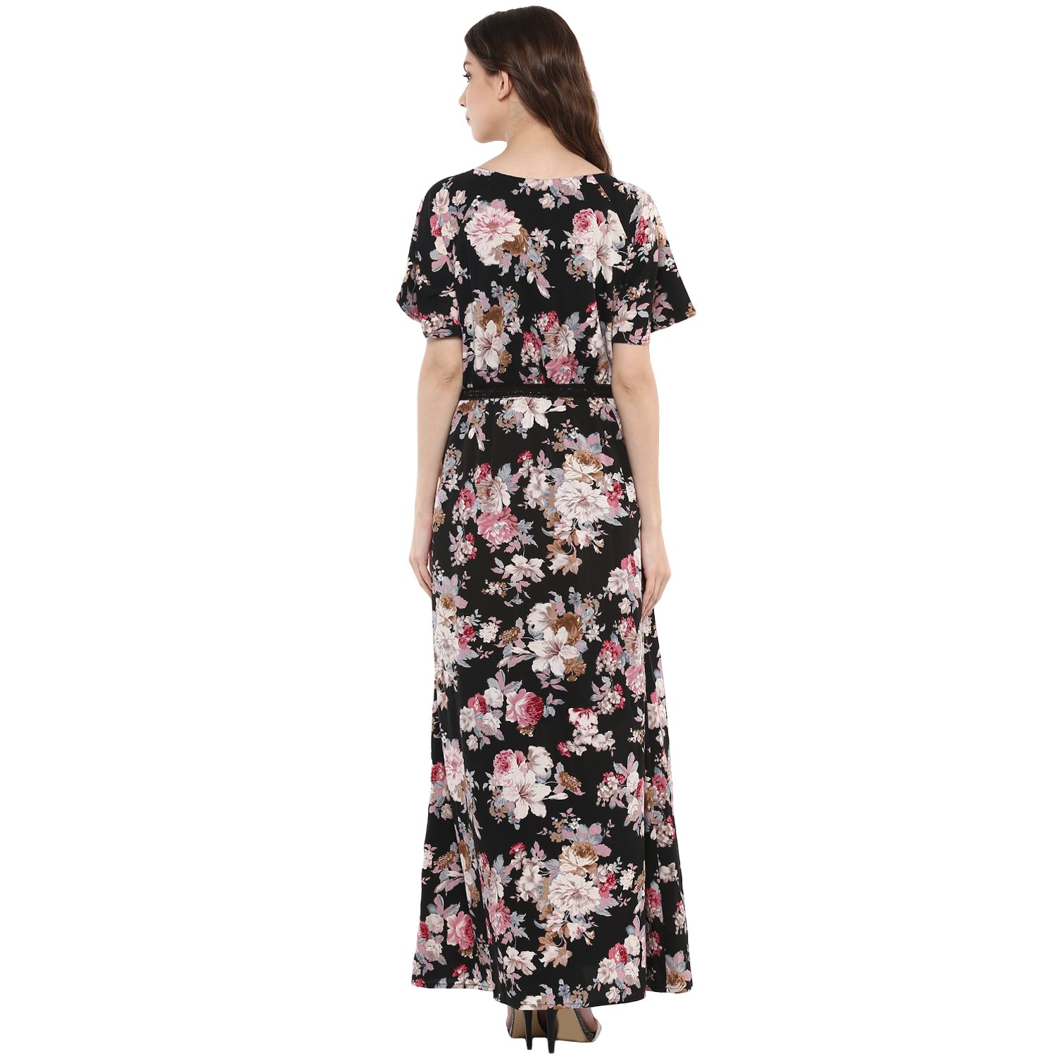 harpa dark florals maxi dress (gr3765-black)
