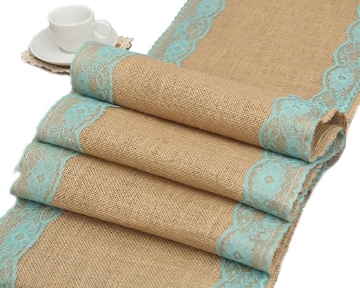 Amazon Com Doomuut 12x108 Inch Burlap Hessian Table Runner With