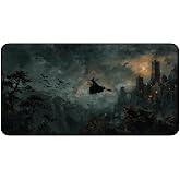 Xiyurlk Moody Halloween Gothic Witch Flying Door Mat Outdoor Indoor 17x30,Dark Academia Spooky Halloween Witchy Welcome Mats Doormat Outdoor Entrance Front Door Porch Entryway