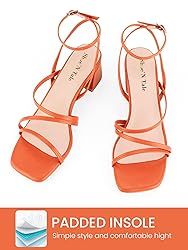 Shoe'N Tale Strappy Heels for Women Low Chunky