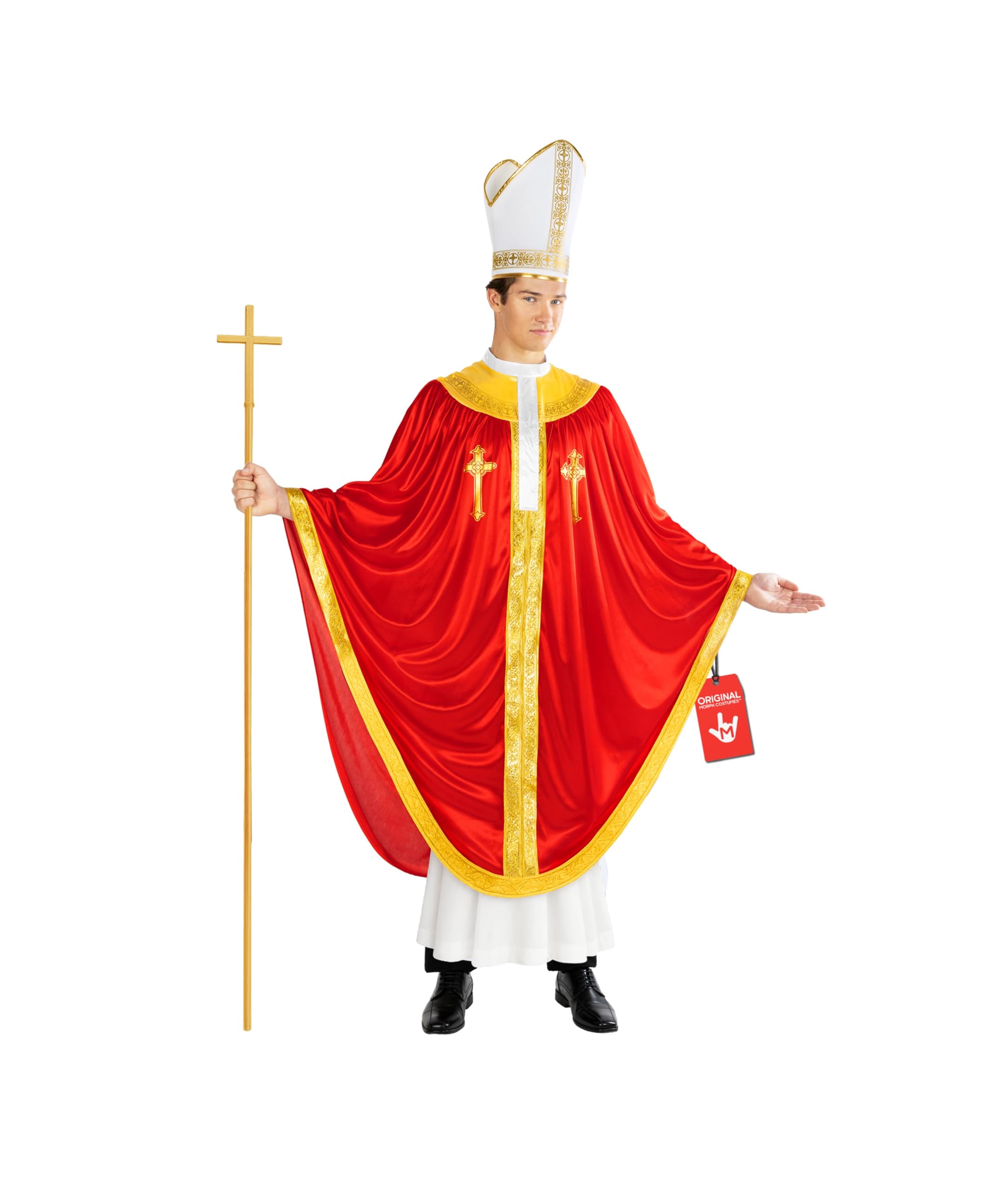 Morph Pope Costume For Adult Men, Bishop Costumes For Adults, Pope Costume Mens, Funny Halloween Costumes For Men L