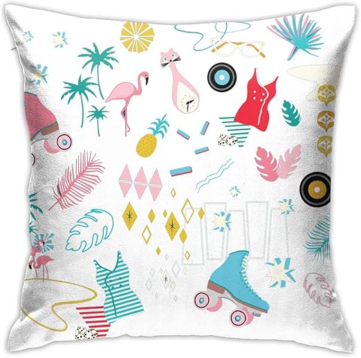 Amazon Co Jp Flamingo And Cat Running クッションカバー 45 45cm Amazon Co Jp Flamingo And Cat Running クッションカバー 45 45cm