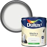 Dulux Silk Emulsion Paint For Walls And Ceilings White Cotton 2.5L